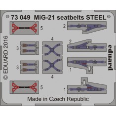 1/72 Mikoyan-Gurevich MiG-21 Seatbelts (Steel, 1 Photo-Etched Sheet)