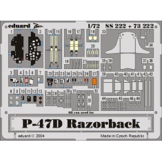 Colour Photoetch for 1/72 P-47D-20 Thunderbolt for Tamiya kit