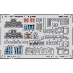 1/72 de Havilland Vampire T.11 Detail-up Set for Airfix kit (2 PE Sheets)