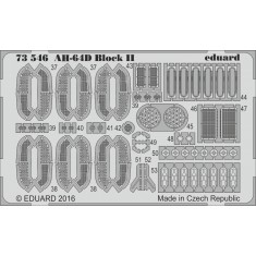 1/72 Boeing AH-64D Block II Interior Detail Set for Academy #12514 (1 Photo-Etched Sheet)