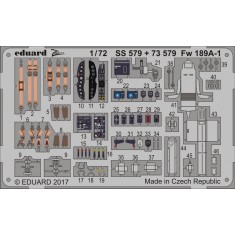 1/72 Focke-Wulf Fw 189A-1 Interior Detail Set for ICM kit #72291 (2 Photo-Etched Sheets)