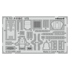 1/72 North American P-51B/C Mustang Detail Set for Hasegawa/Hobby 2000 kits