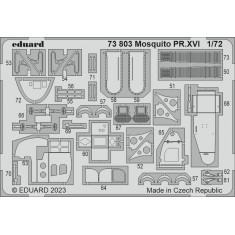 1/72 de Havilland Mosquito PR.XVI Photo-etched set for Airfix kits