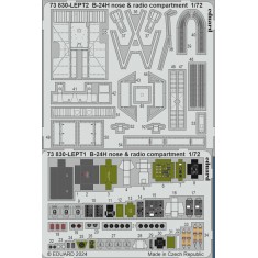 1/72 B-24H Liberator Nose and Radio Compartment PE Sheet for Airfix kits