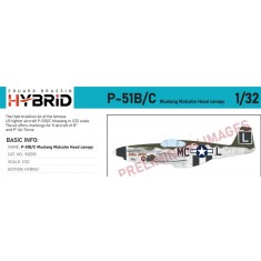 1/32 P-51B Mustang Malcolm Hood Canopy [Hybrid Edition]