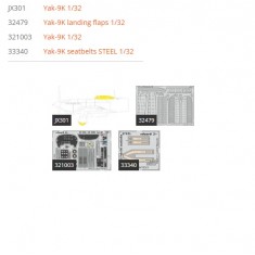 1/32 Yakovlev Yak-9K Super Detail Set for ICM kits