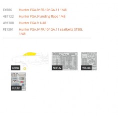 1/48 Hawker Hunter Fga.9 Super Detail Set for Airfix kits