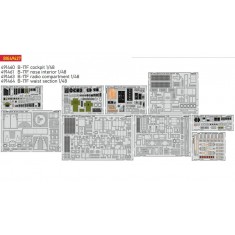 1/48 B-17F Flying Fortress Regular Nose Part I Super Detail Set for Eduard kits