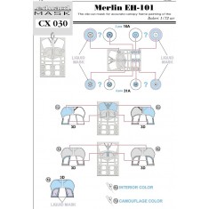 1/72 EH-101 Merlin HM1 Paint Mask for Italeri kit