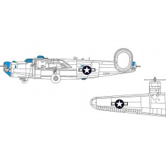 1/72 US B-24H Liberator National Insignia Paint Masks for Airfix kits