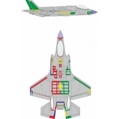 1/72 F-35A Lightning II Ram Coating Early Masking for Revell kits