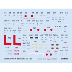 1/32 P-51B/C Stencil Decals for Eduard Kit