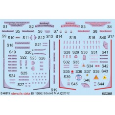 1/48 Messerschmitt Bf-109E Stencils (Decals)