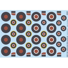 1/48 WWII British Spitfire Roundels (Late) Decals for Eduard kit