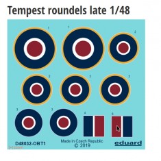 1/48 Tempest Roundels Late Decals for Eduard kits