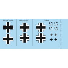 1/48 Messerschmitt Bf 109F-2 National Insignia Decals for Eduard kits
