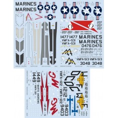 1/48 McDonnell Douglas F-4B Phantom II MARINES Decals for Tamiya kits
