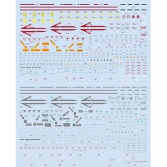 1/48 Grumman F-14 Tomcat Stencils Decals for Tamiya kits