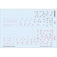 1/72 Mikoyan MiG-15 / MiG-15bis Stencils for Eduard kit #7036 (Decals)