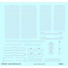 1/72 Fokker D.VII Rib Tapes Pink Decals for Eduard kits