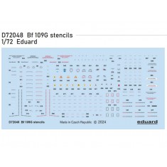 1/72 Messerschmitt Bf 109G Stencils Decal for Eduard kits