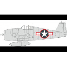 1/48 US F6F-3 National Insignia w/Red Outline Paint Masks for Eduard kits