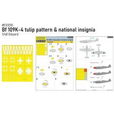 1/48 Messerschmitt Bf 109K-4 Tulip Pattern & National Insignia Masks