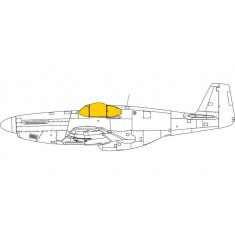 1/48 P-51B/C Mustang Malcolm Hood Canopy Paint Masks for Eduard kits
