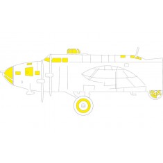1/48 B-17F Flying Fortress (Alternate Nose, Frame X) Tface Paint Mask for Eduard kits