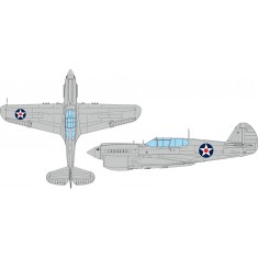 1/48 P-40E US National Insignia with Red Centre Masking for Eduard kits