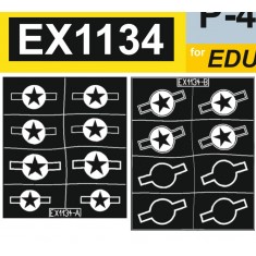 1/48 US P-40N National Insignia Masking for Eduard kits