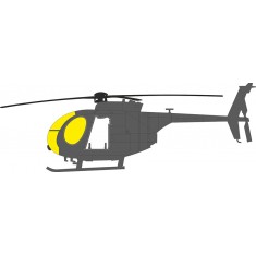 1/48 MH-6J Masks for ICM kits
