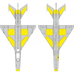 1/48 Mikoyan-Gurevich MiG-21F Surface Panel Mask for Eduard Kit