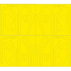 1/48 Boeing B-17G Flying Fortress Antiglare Panels (Dl & Bo) Paint Masking for HKM kits