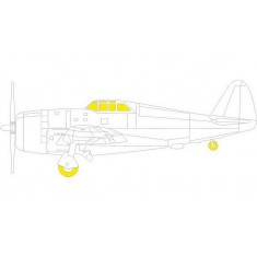 1/48 Republic P-47D Thunderbolt Razorback Tface Paint Masking for Tamiya kits