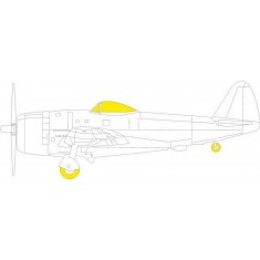 1/48 Republic P-47D Thunderbolt Bubbletop Tface Paint Masking for Tamiya kits
