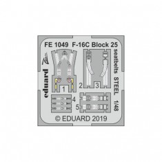 1/48 General Dynamics F-16C Fighting Falcon Block 25 Seatbelts Set for Tamiya kits