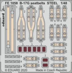 1/48 Boeing B-17G Flying Fortress Seatbelts Steel Set for Hong Kong Models