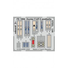 1/48 Hawker Hunter F.4/F.5 Seatbelts Set for Airfix kits