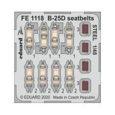 1/48 North American B-25D Mitchell Seatbelts Detail Set for Revell kits