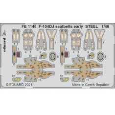 1/48 Lockheed F-104DJ Starfighter Seatbelts Early for Kinetic kits