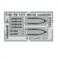 1/48 Bell Boeing MV-22 Osprey Seatbelts Detail Set for HobbyBoss kits