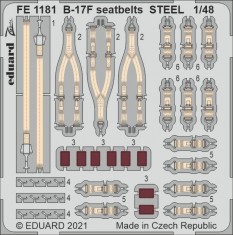 1/48 Boeing B-17F Flying Fortress Seatbelts Detail set for HK Model kits