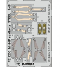 1/48 Mil Mi-24P Hind Seatbelts Detail Set for Zvezda kits