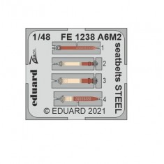 1/48 Mitsubishi A6M2 Zero Seatbelts Detail set for Eduard kits