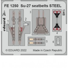 1/48 Sukhoi Su-27 Seatbelts Detail set for Great Wall Hobby kits