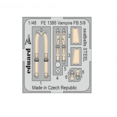 1/48 de Havilland Vampire FB.5/9 Seatbelts for Airfix kits