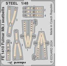 1/48 Fairey Fulmar Mk.I Seatbelts Colour Photo-Etched Accessories for Trumpeter kits