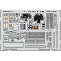 1/48 Messerschmitt Bf 109K-4 Weekend Colour Photo-Etched Accessories for Eduard kits