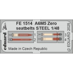 1/48 Mitsubishi A6M5 Zero Seatbelts Colour PE parts for Fine Molds kits